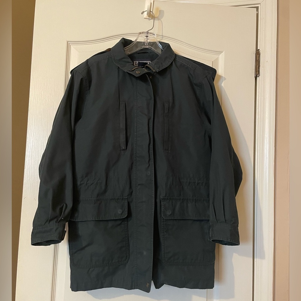 Vintage Lands’ End Jacket Size 6/8 Field Barn Chore Coat Wool Lined Green 90s
